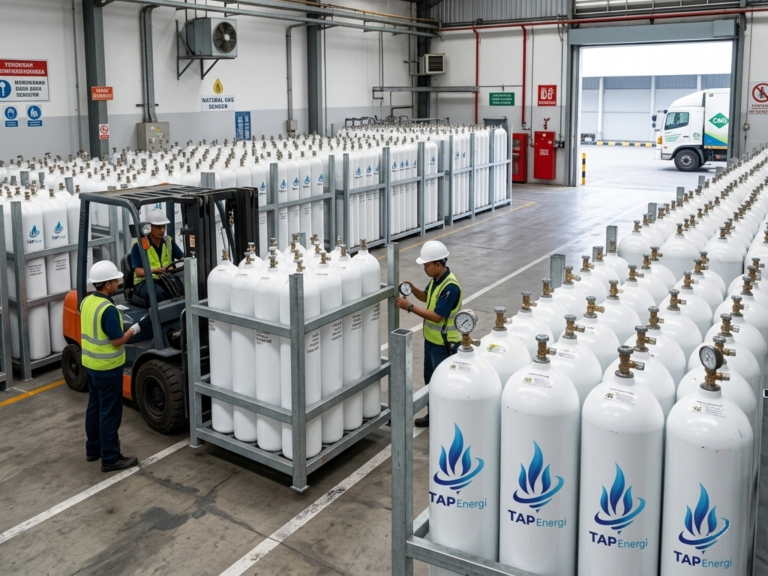 Fasilitas penyediaan dan distribusi gas CNG industri TAP Energi